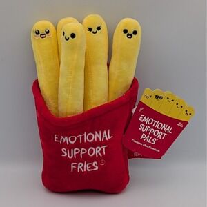 Relatable Emotional Support Fries Plush Emotional Support Pals Red Yellow 10"